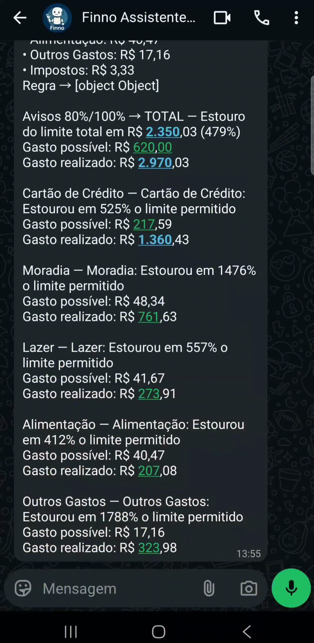 Finno pelo Whatsapp